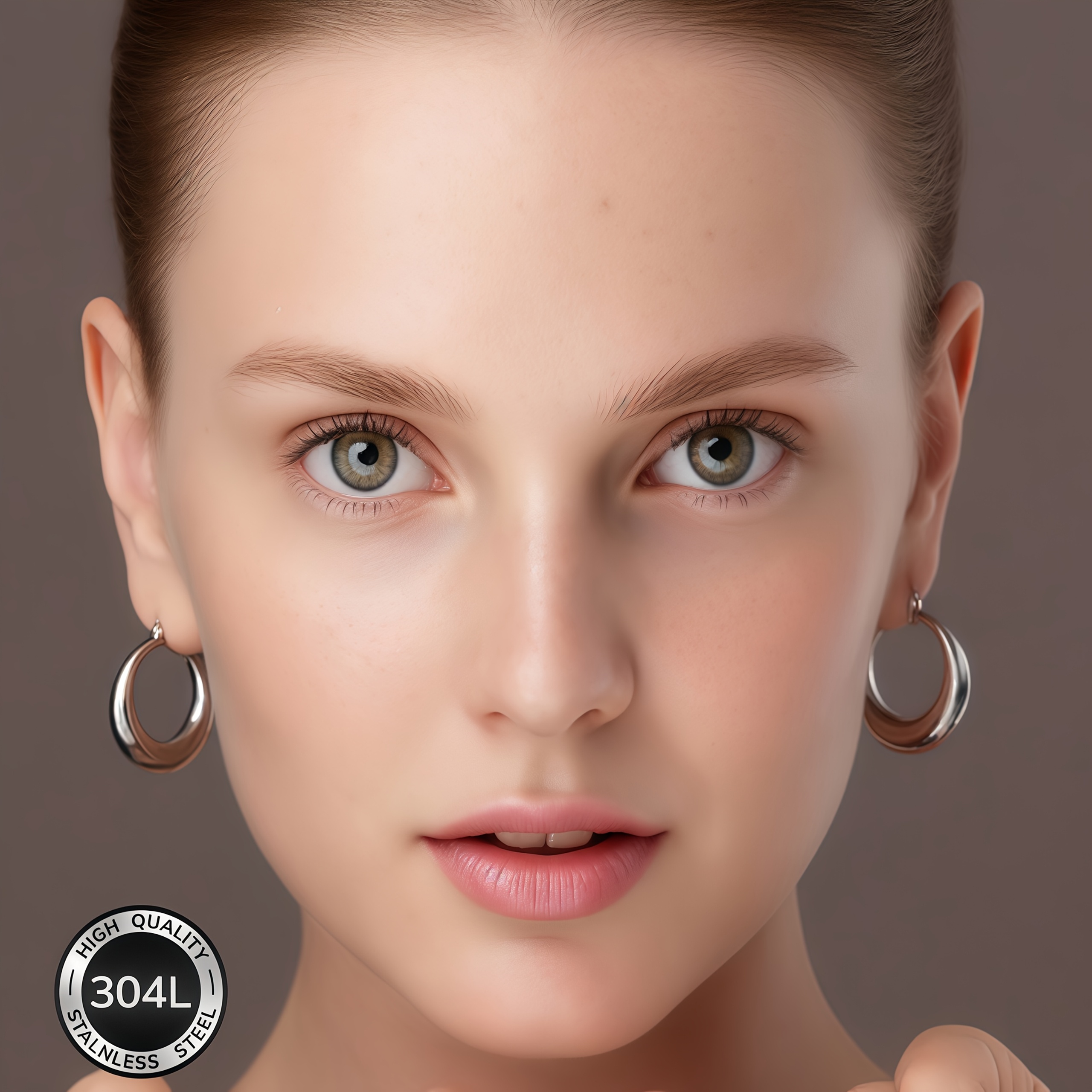 Women's High-Quality Stainless Steel Hollow Earrings